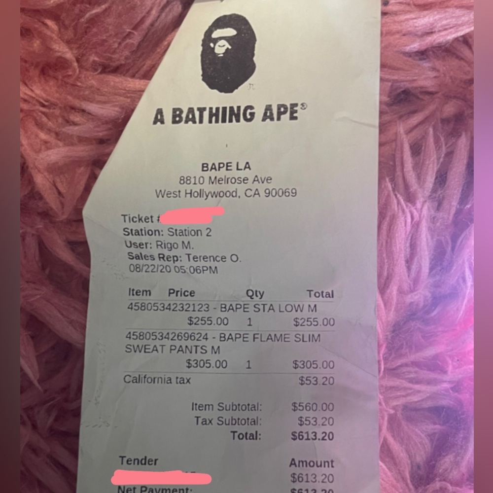 BAPE Flame Slim Sweatpants Blue - Picture 10 of 10